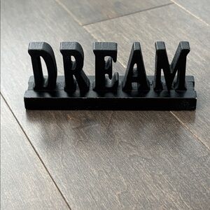 Dream Wall Decor Sign, Art Lettering, Picture Hanging Display Home Decor Black